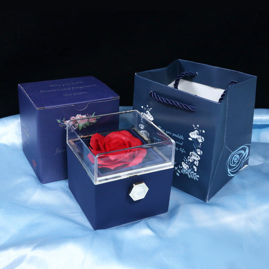 Veloura Rotating Eternal Rose Gift Box