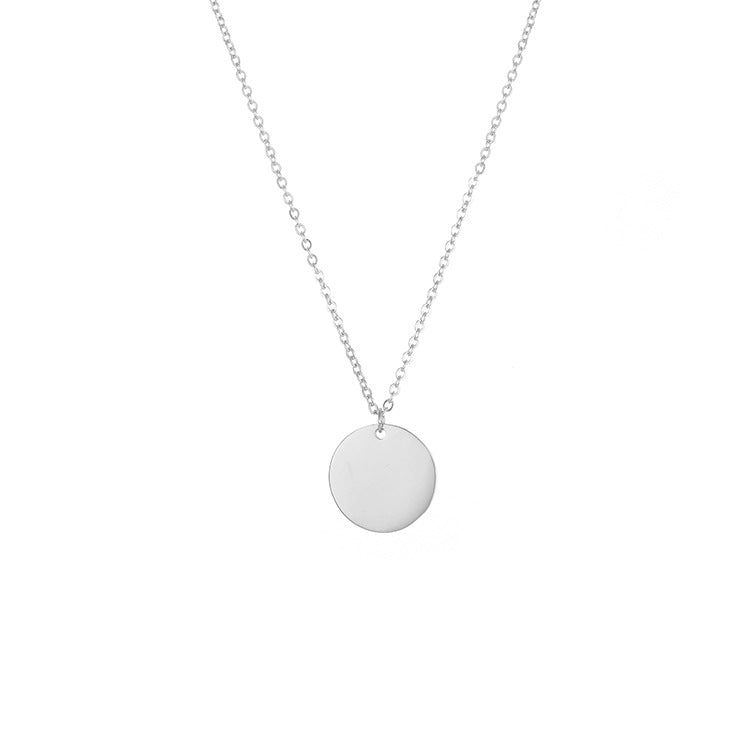 Veloura Engraved Disc Necklace