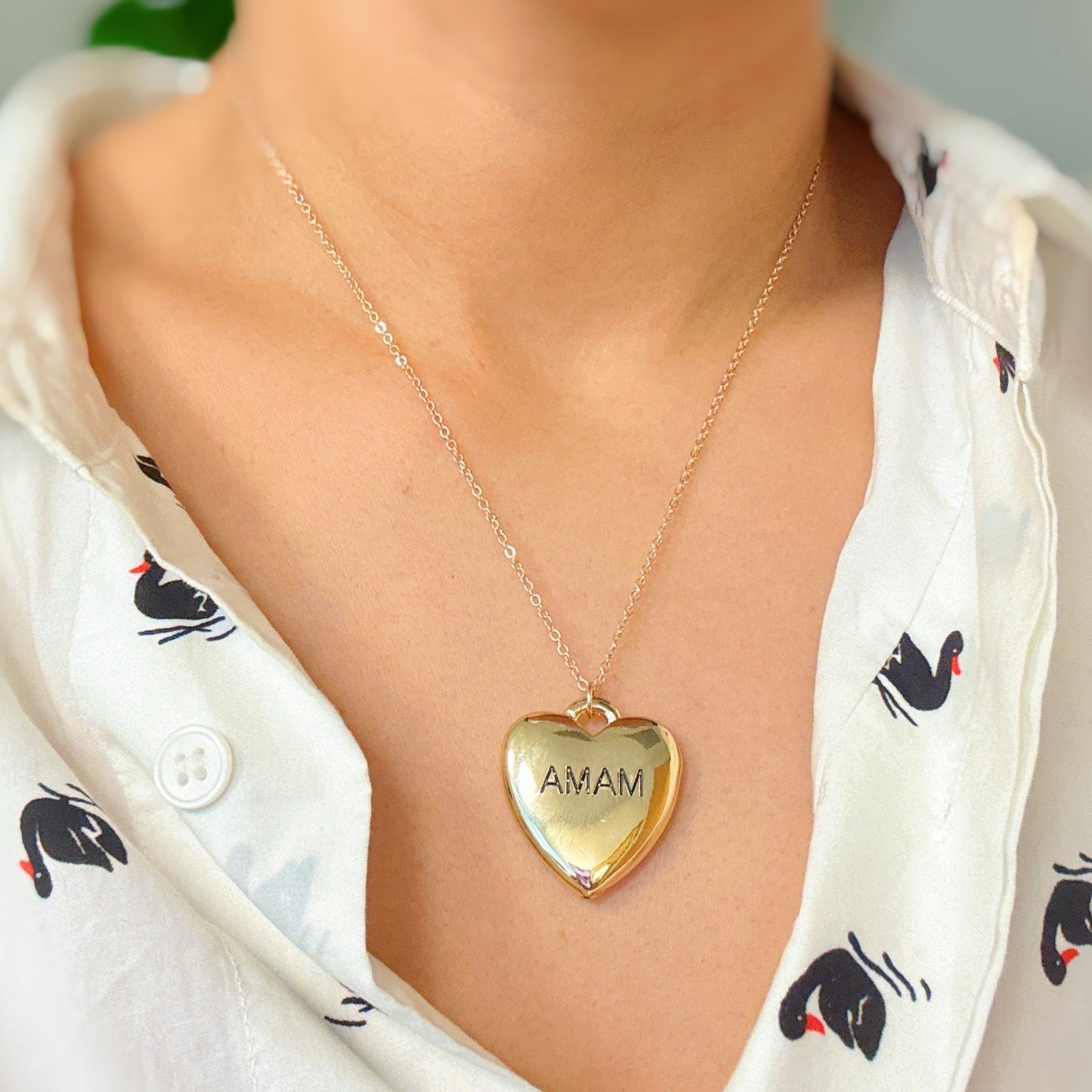 Veloura Mama Heart Necklace