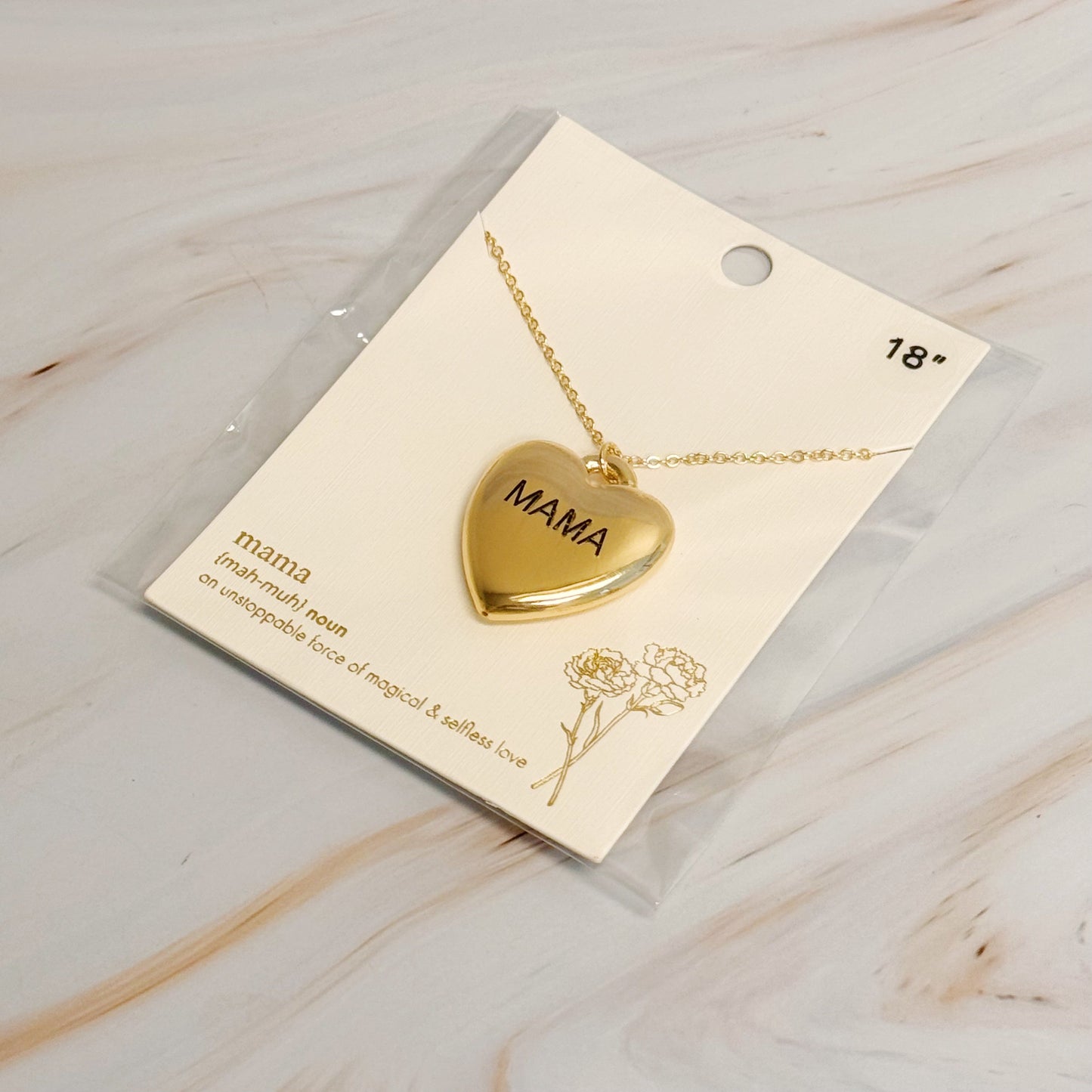 Veloura Mama Heart Necklace