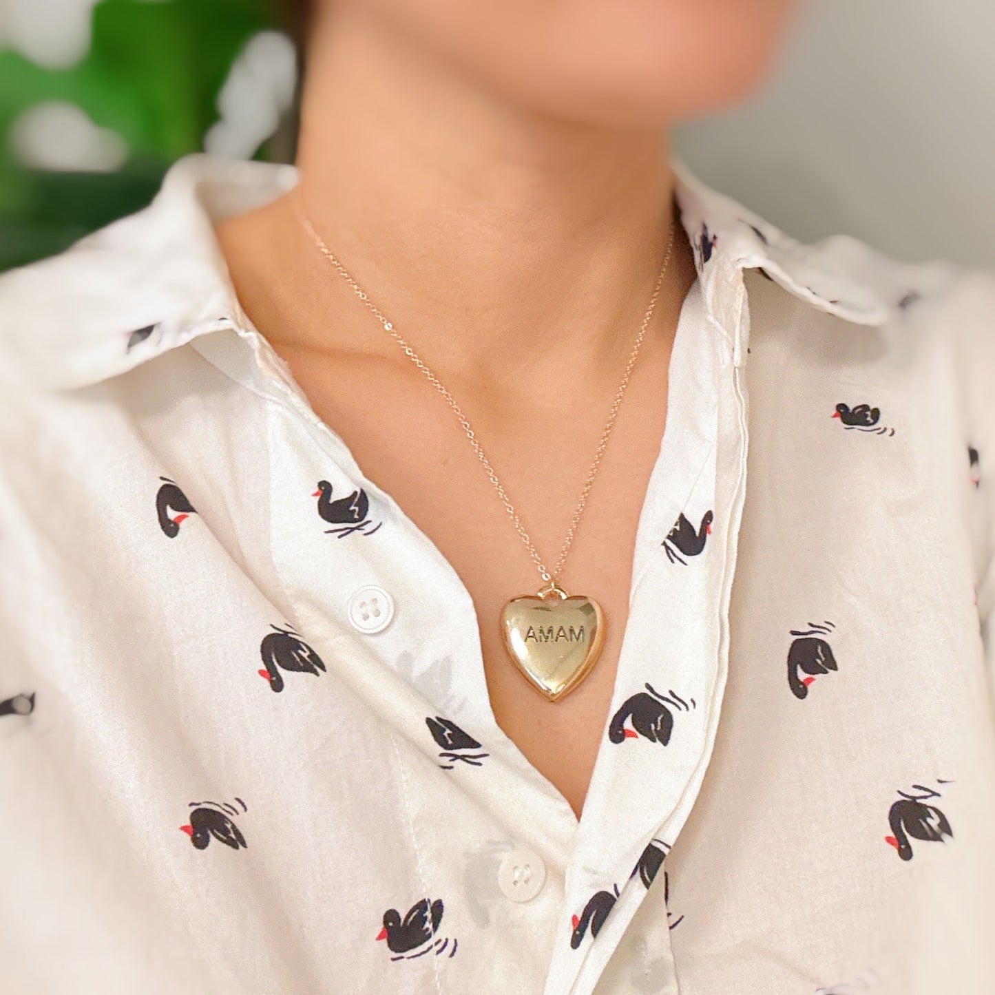 Veloura Mama Heart Necklace