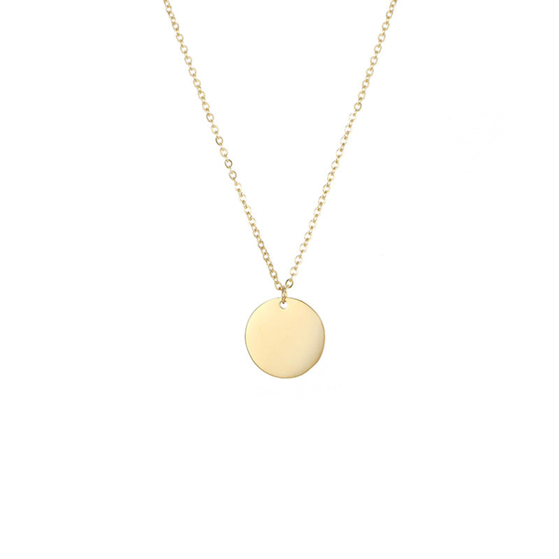 Veloura Engraved Disc Necklace